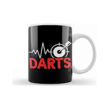 Darts Heartbeat Dartboard Dart Team Player Target Arrow Kupa Bardak Porselen Karışık