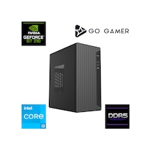 Go Gamer E77F i3-13100F 16 GB 512 GB SSD GT210 Free Dos Oem Paket Masaüstü Oyuncu Bilgisayarı