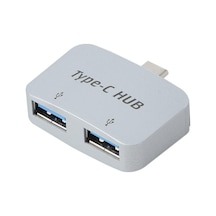4493 Type C To Usb 3.0 2 Port Hub 3.1 Çevirici Dönüştürücü Çoklayıcı Çoğaltıcı