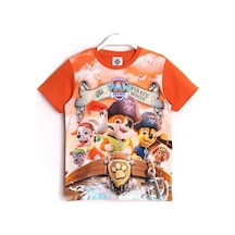 3D Paw Patrol Prate Rescue Baskılı T-Shirt Turuncu