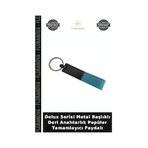 Delux Serisi Metal Başlıklı Deri Anahtarlık Popüler Tamamlayıcı Faydalı