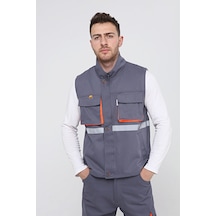 Uniprom Yelek 4 Cepli  Kumaş Yazlık Gri