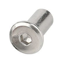 Paslanmaz Çelik Kilit Somunları - M8 İç Altıgen Dişli, Düz Silindirik Somunlar, Ahşap Mobilyalar İçin Perçin Somunları Taıyv Diğer