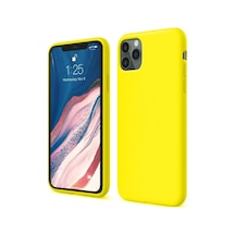 Apple iPhone Uyumlu 11 Pro Kılıf First Silikon - Sarı Bz8683140900830