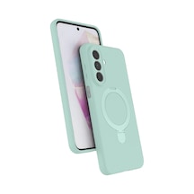 Samsung Uyumlu Galaxy A27 5g Regal Magsafe Standlı Kapak - Su Yeşili Çok Renkli