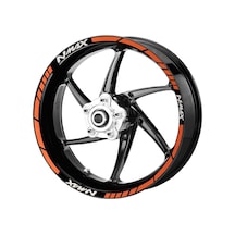 Deeb Yamaha Nmax Jant Şeridi Turuncu Beyaz Model X