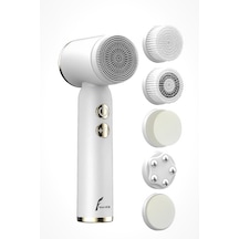 Veryfit 6 In 1 - 3 Aşamalı Su Geçirmez Led Ekranlı Peeling Masaj Cilt Temizleme Bakım Aleti Beyaz