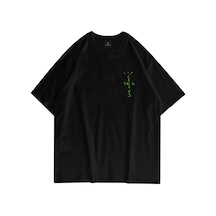 Tarzsokak Unisex Cactus Jack Air Siyah Tshirt Siyah