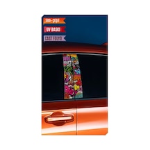 Araç Kapı Direk Kaplama Folyosu Desenli Sağ Sol Takım 2 Adet - 22x50 Cm Görsel - 785710851