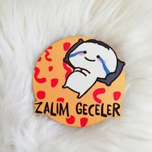 Ahşap Bardak Altlığı Zalim Geceler Çok Renkli