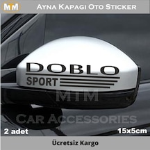 Fiat Doblo Ayna Kapağı Oto Sticker (2 Adet) (282330795)