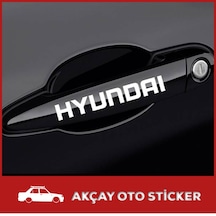 (6 Adet) Hyundai Kapı Kolu Sticker Hyundai Sticker Araba Sticker