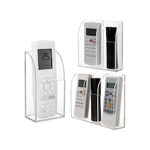 Novahub Tv Uzaktan Kumanda Tutucu Duvar Asılı Montaj Akrilik Organizatör Akrilik Stand Kutusu Depolama Ev Düzenleyici 3 Şeffaf Şeffaf