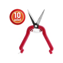 10 Adet Akman Narenciye Üzüm Çiçek Bağ Dal Budama Makası Düz Uçlu