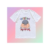 Tarzsokak Y2k Unisex Oversize Komik Baskılı Tshirt Beyaz