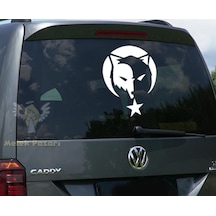 Kurt Ve Ay Yıldız Araba Sticker, Oto Çıkartma