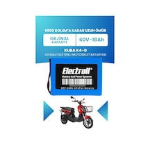 Kuba K4-g Batarya Standart Kapasite Lifepo4 60v 18ah Elektrikli Motosiklet Bataryası