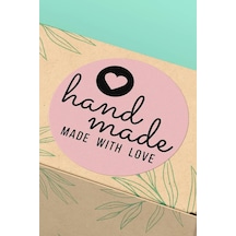 Made With Love Hand Made Sticker 3x3cm St2174 Çok Renkli