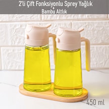 Porsima Alk-3154 Çok Amaçlı Cam Sprey Şişe -yağlık Limon Sirke Sos Püskürtücü, Sızdırmaz Standlı Yağlık Krem Krem