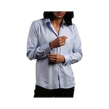 Dicotto Mavi Dar Kesim Micro Kumaş Kol Düğmeli Slim Fit Erkek Gömlek - 201-4 001