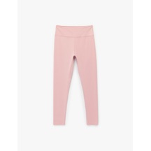 Koton Standart Bel Skinny Fit Dikiş Detaylı Spor Tayt Pembe 5sak40408nk Gül