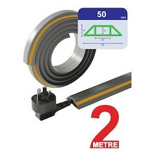 Greentech Esnek Kablo Kanalı Şeritli Gri / Gt-kk09