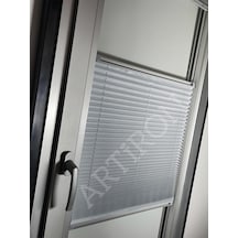 Artiron Cam Balkon Ve Ofis Perdesi Plise Perde Katlanır Perde Vidalı Sistem Açık Gri