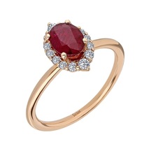 Sirius Pırlanta Ve Oval Yakut Taşlı Alya Yüzük 0842R0019