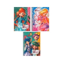 Winx Club Spiralli A6 Karton Kapak Not Defteri 80 Yaprak Çizgili Renkli