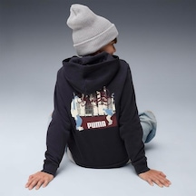 Puma Mid 90s Full Zip Çocuk Lacivert Kapüşonlu Ceket Lacivert