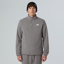 The North Face Glacier Fermuarlı Erkek Gri Polar Ceket Nf0a8d0qcqı1