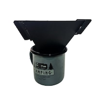 Bushcraft Dripper Kamp Kahve Demleme Aparatı Demonte Siyah