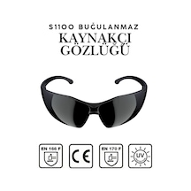 S1100 Siyah Kaynakçı Gözlüğü Uv Korumalı Silikonlu İş Güvenliği Gözlüğü Burun Acıtmayan Gözlük