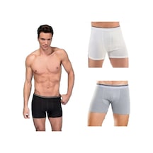 3 Adet Karışık Paket Likralı Boxer Çok Renkli