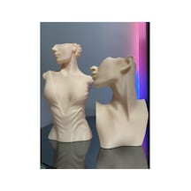 4lü Set Ten Rengi Dekoratif Takı Organizer Manken Standı Makyaj Mücevher Kolye Tasarım Sergi Yüzük