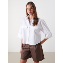 Lcw Vision Beyaz Loose Fit Kadın Gömlek