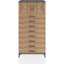Hyperion Dolap Tek Raflı 8 Çekmeceli 2 Kapaklı 88x44x182 Antr... Antrasit Hyperion Dolap Tek Raflı 8 Çekmeceli 2 Kapaklı 88x44x182 Antr... Antrasit