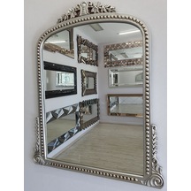 Ayna Denizi Lady Silver Model Gümüş Renk Dekoratif Ayna Gümüş