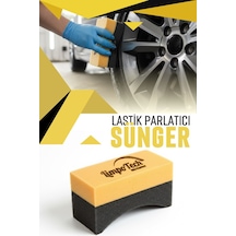 Profesyonel Eğik Oto Lastik Parlatıcı Sünger Ergonomik Araç Lastiği Parlatma Uygulama Pedi