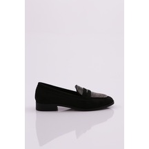 Dgn 3353 Kadin Loafer Ayakkabi Siyah Süet