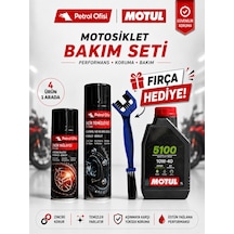 Motul 5100 10w-40 4t 1l Motor Yağı + Zincir Bakım Seti + Fırça