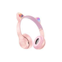 Blupple P47M Bluetooth 5.0 Led Işıklı Kedi Tasarımlı Katlanabilir Kulak Üstü Kulaklık