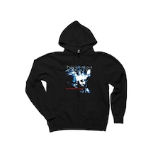 Napalm Death Fear Emptine Siyah Fermuarlı Kapşonlu Sweatshirt Siyah
