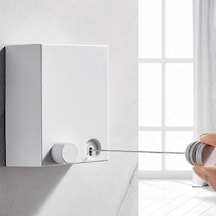 Ganzhoushop Delinmeyen Görünmez Çekme Giysi Kurutma İpi İç Mekan Teleskopik Çelik Tel Halat Banyo Elbise Askısı Çok Renkli