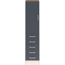 Hyperion Dolap 3 Raflı 5 Çekmeceli Tek Kapaklı 44x44x195 Çam-... Çam