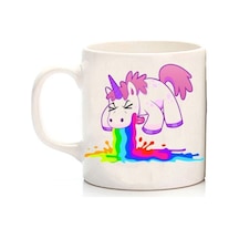 Unicorn Spew Iki Tarafı Baskılı Kupa Bardak Çok Renkli