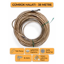 Tır Dorse Kamyon Konteyner Gümrük Halatı Galvanizli Çelik Tel 38 Metre 6mm