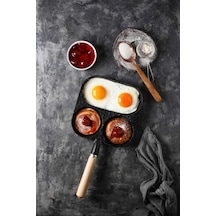 3 Gözlü 3 Bölmeli Çok Amaçlı Omlet Pankek Ergonomik Tava Diğer