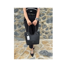 Just Polo Kadın Yeni Sezon Yumuşak Deri Lüks El Çantası Shopper Siyah