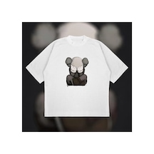 Tarzsokak Kaws Companion Unisex Pamuklu Nefes Alan Kalın Kumaşlı Beyaz